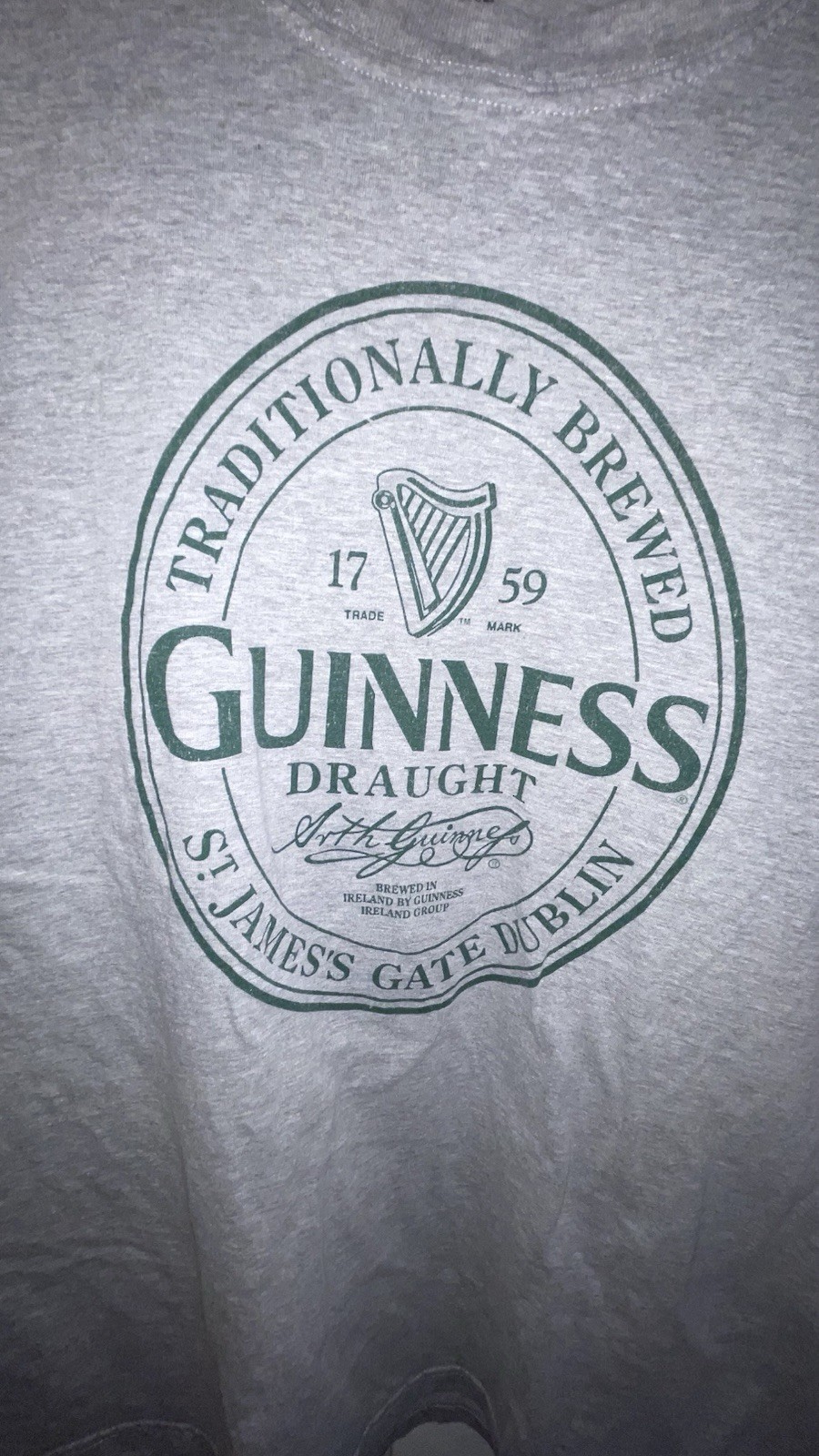 Guinness Draught Irish Beer Graphic Front Short Sleeve Shirt Men’s Sz XXL gallery