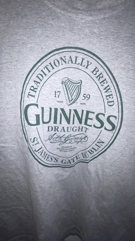 Guinness Draught Irish Beer Graphic Front Short Sleeve Shirt Men’s Sz XXL gallery
