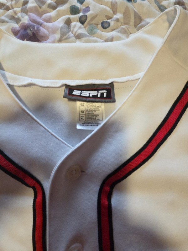 ESPN Baseball Tonight Front Button Jersey #1 Size XL Vintage MLB Disney New gallery