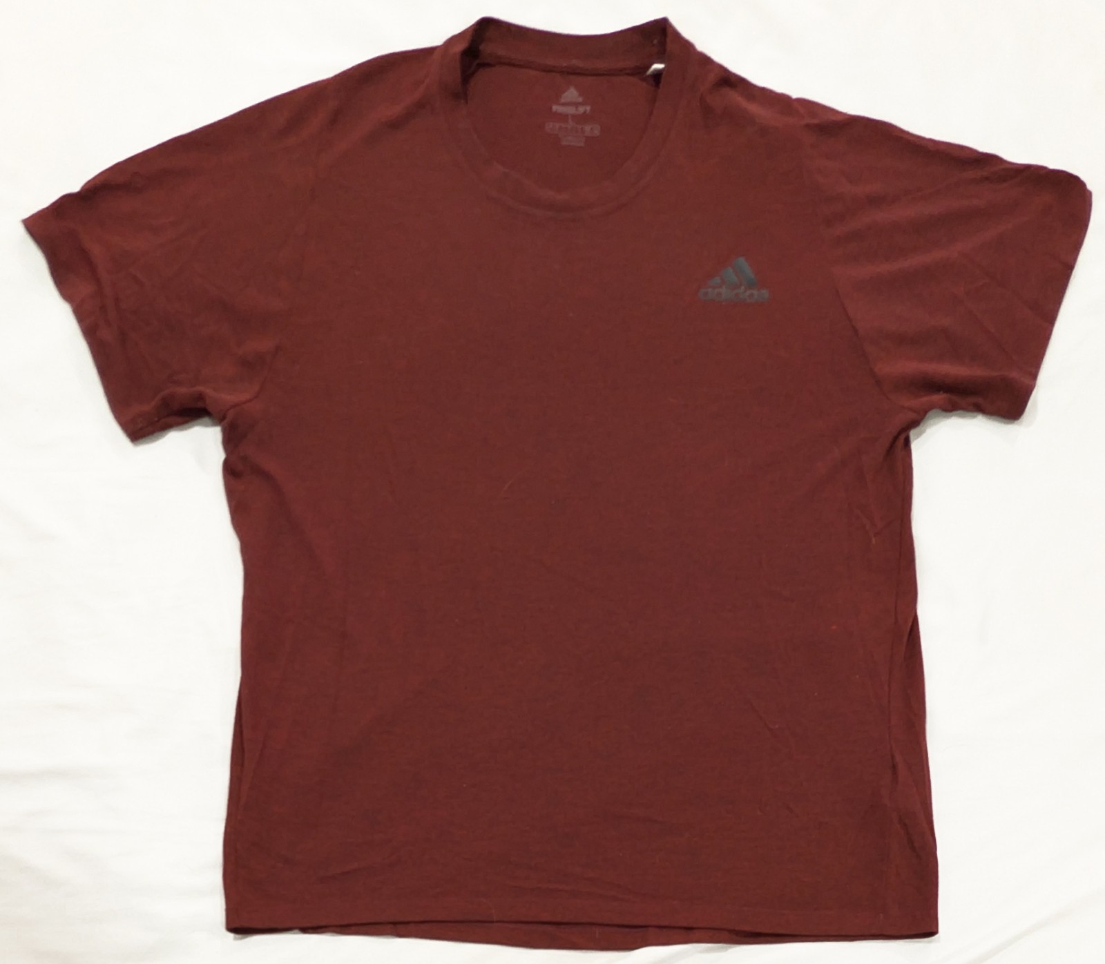 Adidas Freelift Large Dark Red Short Sleeve Athletic Workout T-Shirt 45" Chest gallery