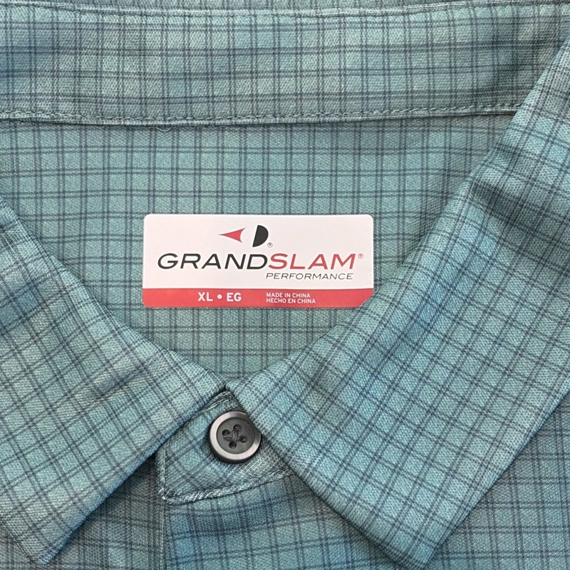 Grand Slam Performance Golf Short Sleeve Polo Shirt Green Mens XL gallery