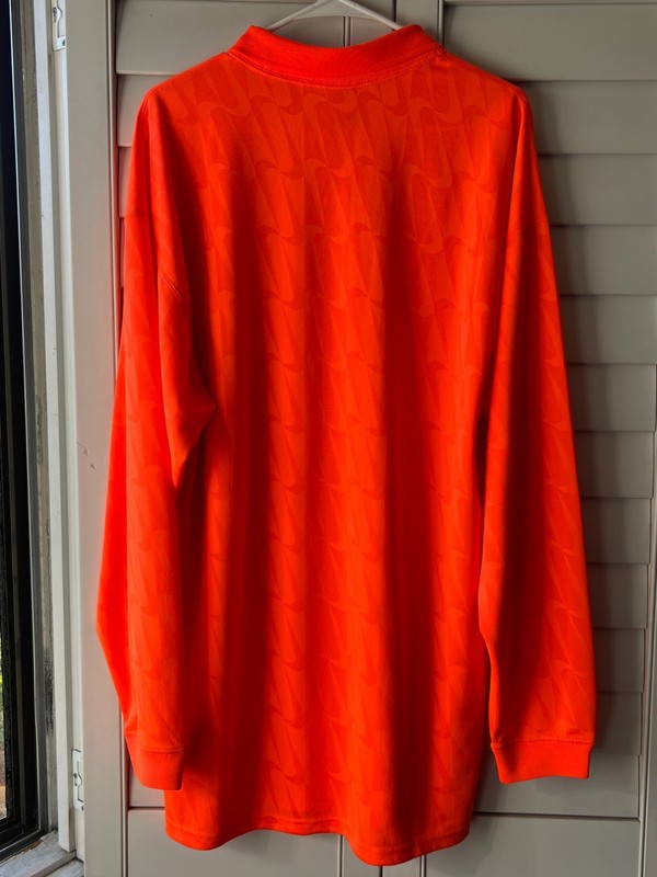 Nike Soccer Goalie Sports & Research Lab Long Sleeve Orange Shirt - Size S gallery