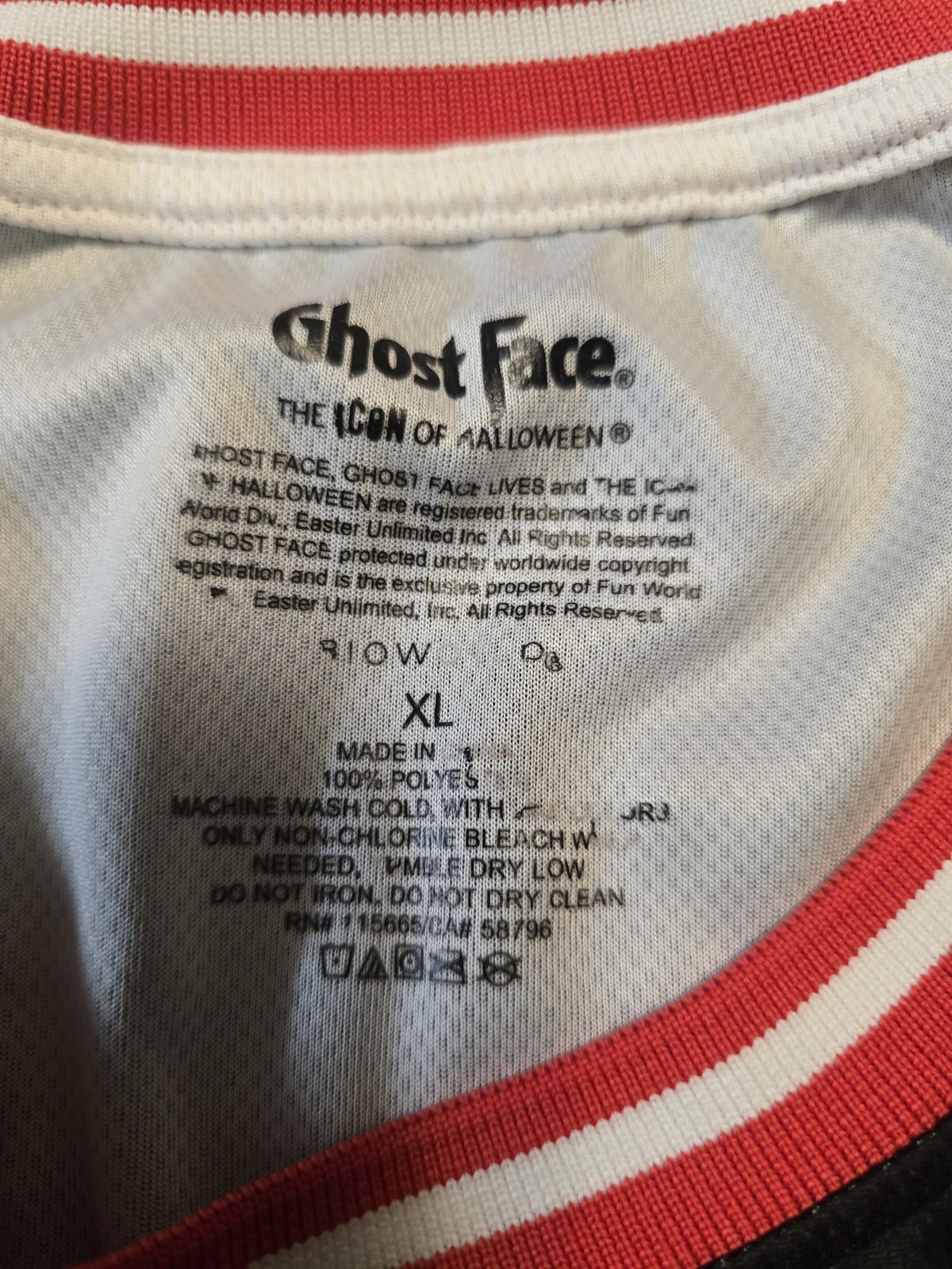 Ghost Face Horror Club 96 Basketball Jersey Tank Top Men's XL Black Red Scream gallery