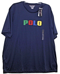 Polo Ralph Lauren Sport Mens NAVY BLUE Multi-Color POLO T-shirt NWT Size XL