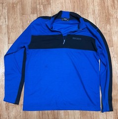 Vintage 90s Banana Republic 1/4 Zip Shirt Camping Hiking Mens L Base Layer Blue