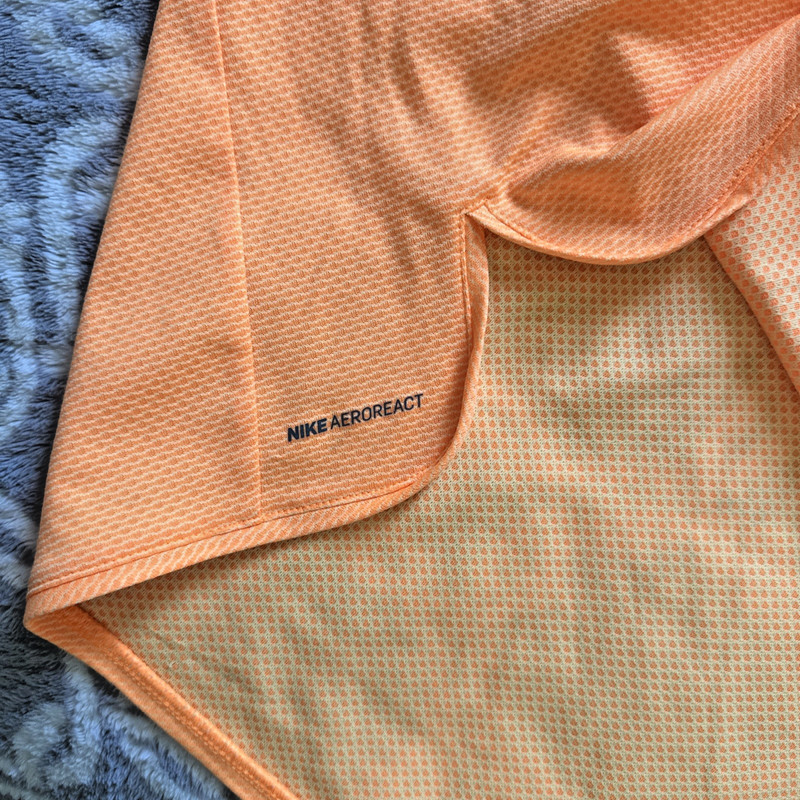 Nike Aeroreact Rafa Nadal Tennis Short Sleeve Shirt Sz M Rare Orange gallery