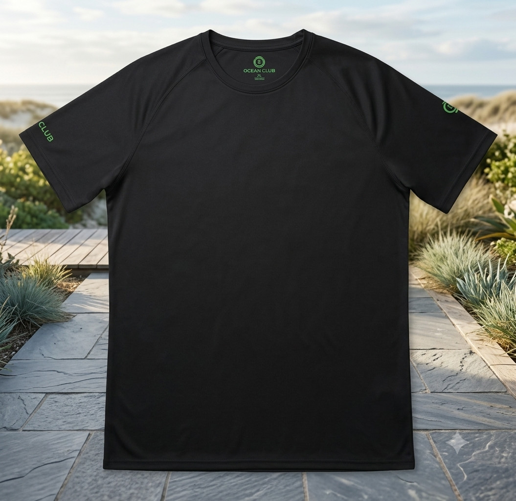 Ocean Club Mens XL Black SPF 50+ Performance T Shirt UV Protection Casual Comfot gallery