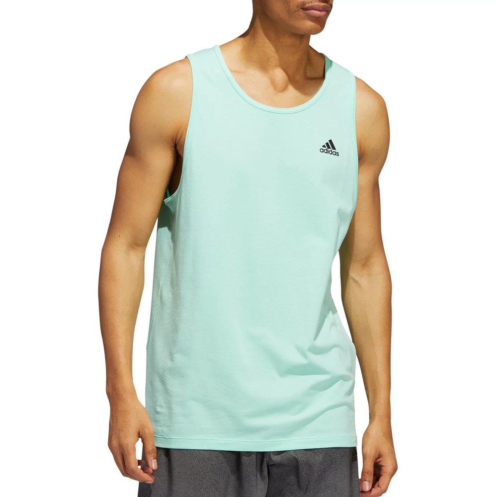 NWT adidas Men's Axis 2.0 Tech Tank Top Pulse Mint HN3096 Size XS