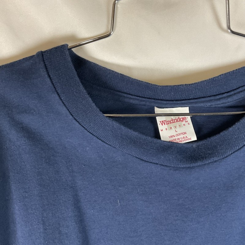 Long Sleeve Shirt Large Blue Cotton Made By Windridge One Pocket Stretch Cuffs gallery