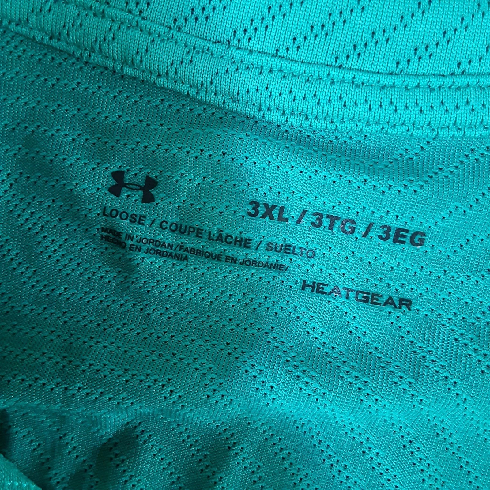 Under Armour Performance Tech Vented Tee Shirt Mens 3XL Loose Aqua Blue gallery