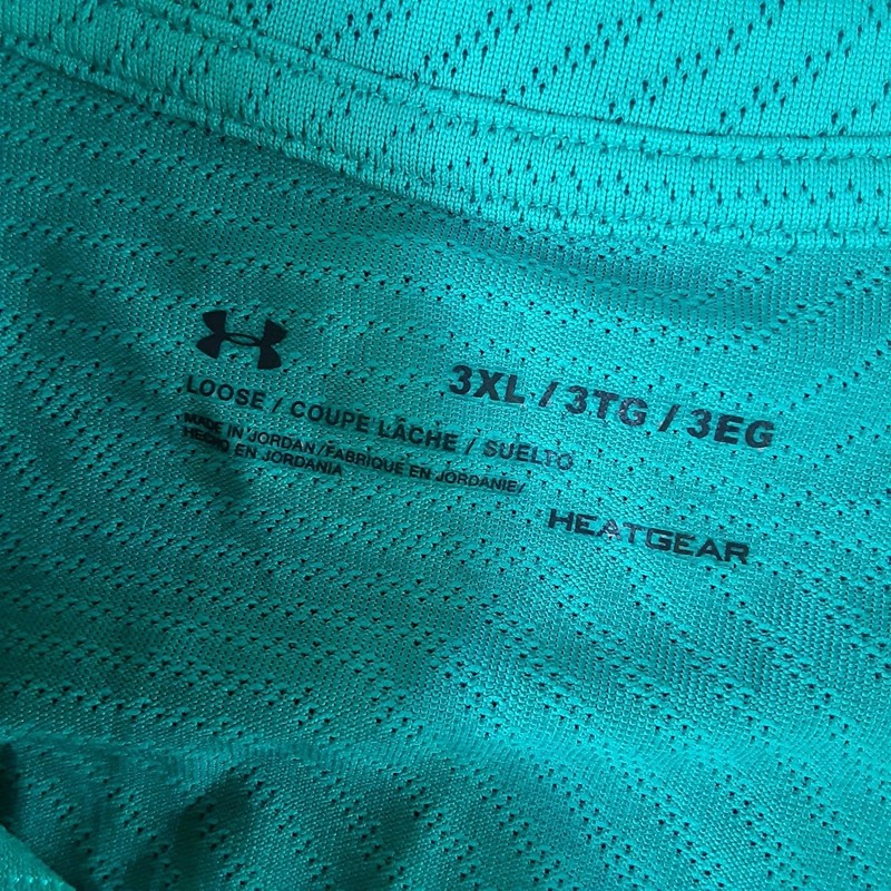 Under Armour Performance Tech Vented Tee Shirt Mens 3XL Loose Aqua Blue gallery