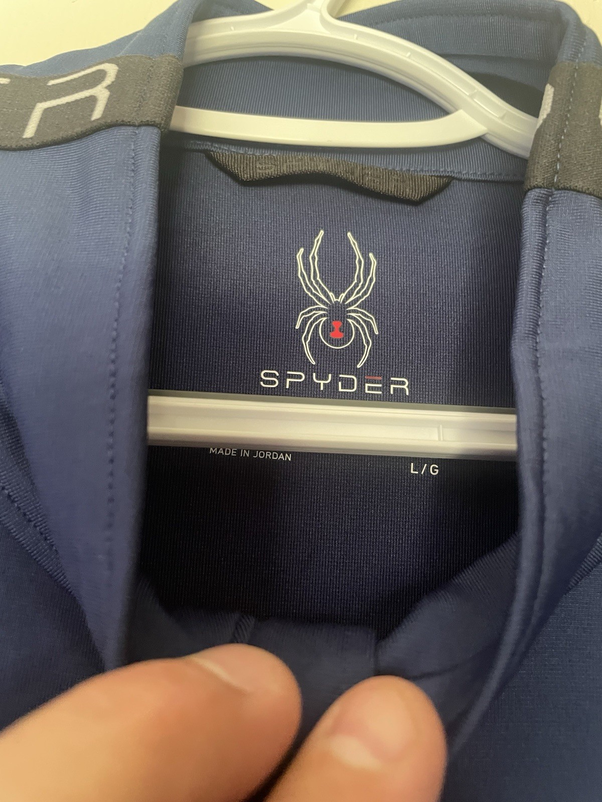 Spyder Orion Zip T-Neck Men’s L Blue/Red Colorblock Mock Neck 1/4 Zip LS gallery