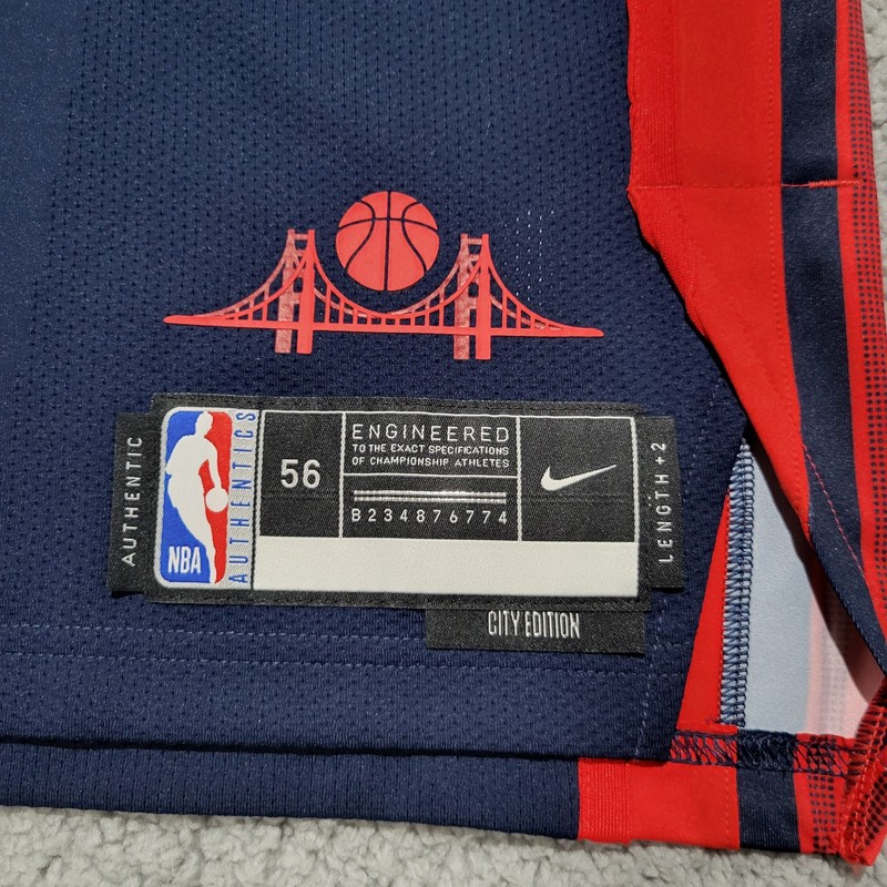 Nike Stephen Curry GSW ADV Authentic City Edition Jersey Size 56 Men FQ4465-419 gallery