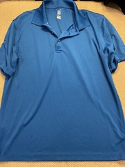 Mens PGA Tour Blue Golf Polo Shirt Air flux Large L