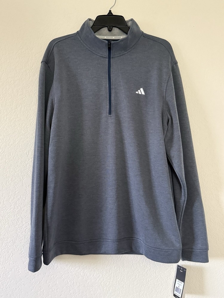 Adidas “Elevated” 1/4-Zip Golf Jersey Top, NWT - Men’s XL, Navy, $70