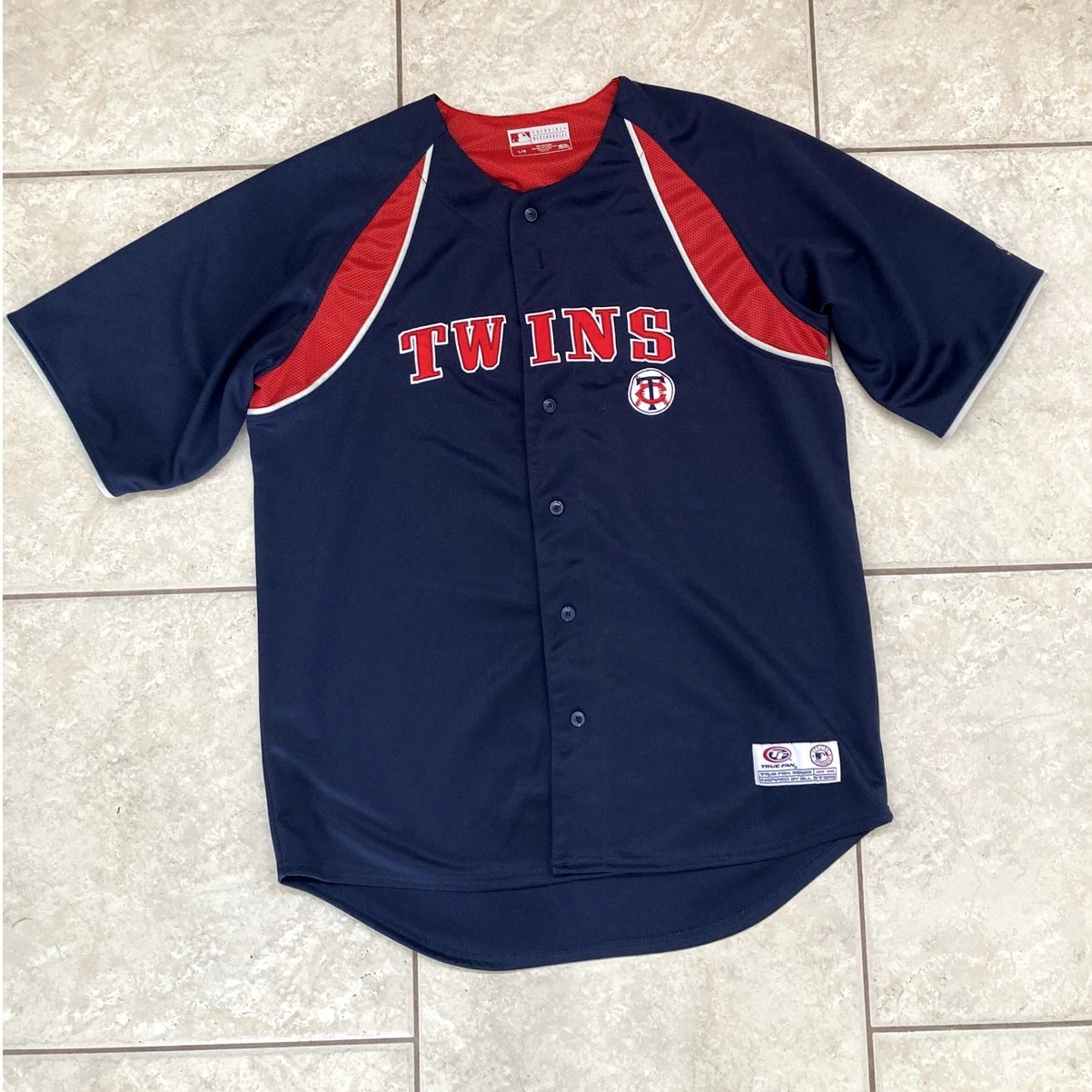 MLB Minnesota Twins Baseball Jersey Mens Large Embroidered Blank Merch No Name gallery