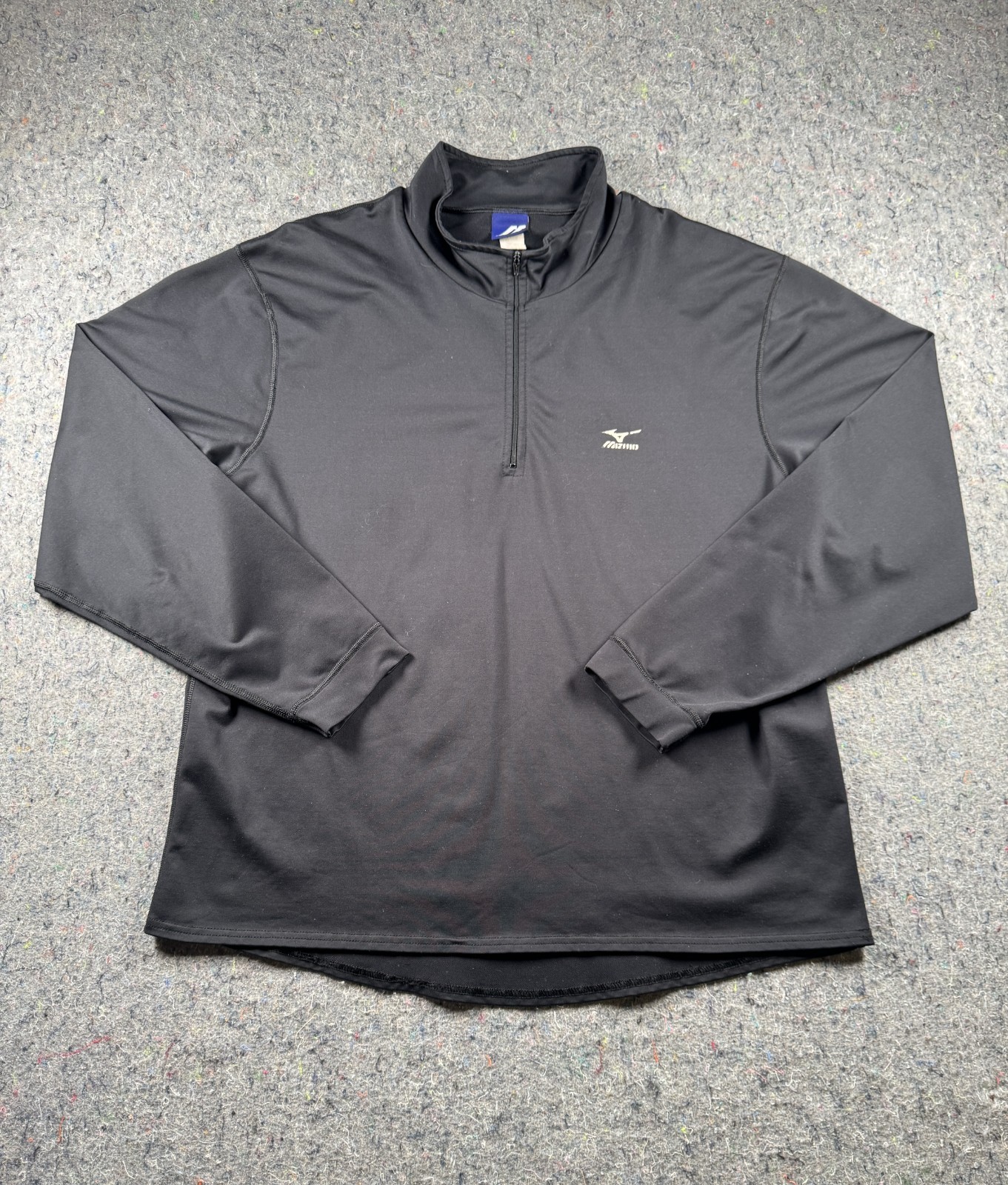 Mizuno Mens XL Black Quarter Zip Long Sleeve Performance Pullover Top gallery