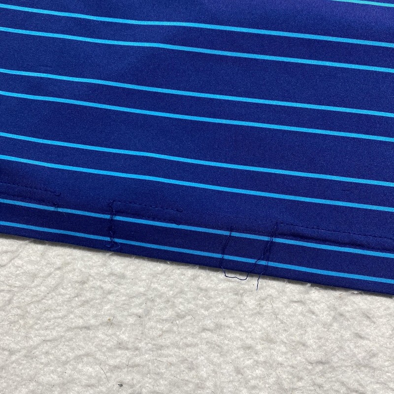 Tommy Hilfiger Performance Polo Shirt Mens XL Blue Striped Short Sleeve Golf gallery