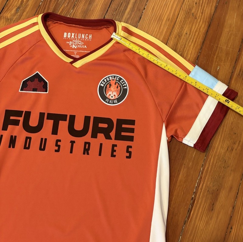 Box Lunch Jersey Mens Small Orange Legend Of Korra Future Industries Cartoon Dad gallery