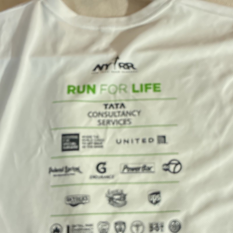 NYRR NYC Half Marathon Men's Moisture Wicking T-Shirt White Green Size L gallery