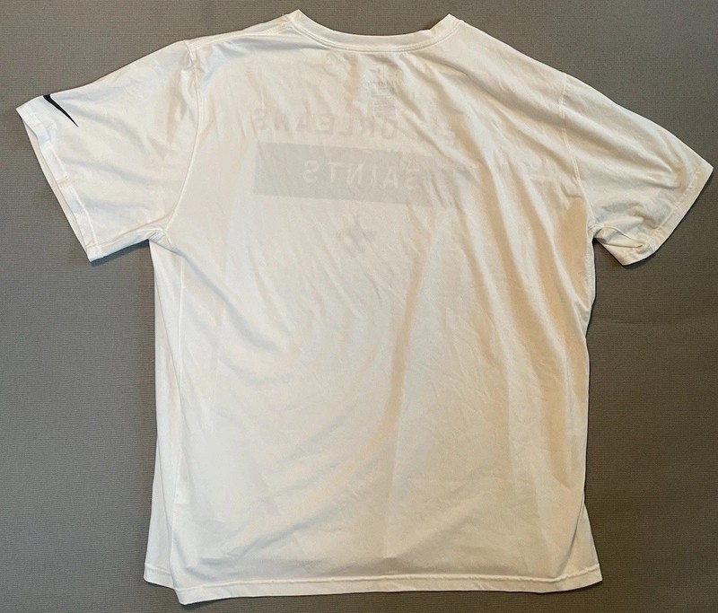 Nike Dri-Fit New Orleans Saints White Graphic T-Shirt Men's Size XXL NFL Apparel gallery