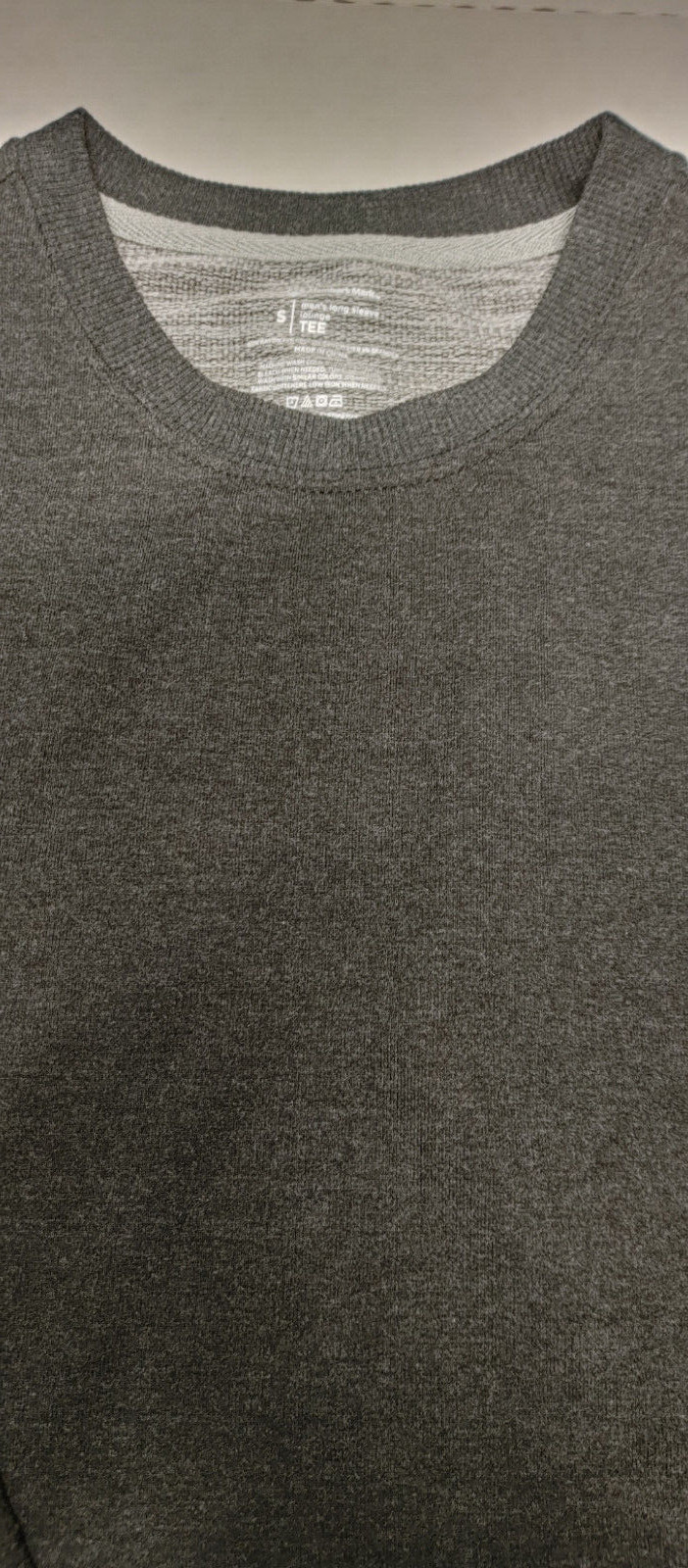 NEW Members Mark Long Sleeve Lounge Tee Heather Black Soot Size Small gallery