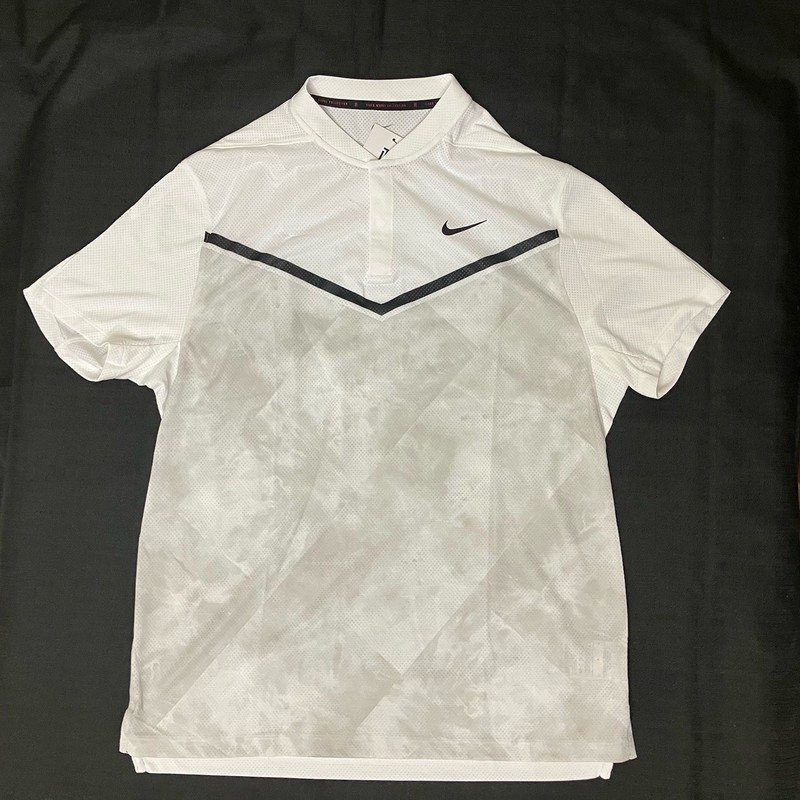 Nike Tiger Woods ADV Chevron Blade Polo DH0916 100 White Smoke Grey Sz XXL gallery