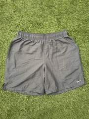 NIKE Embroidered Logo Running Shorts Gray 7” Inseam Sz Medium