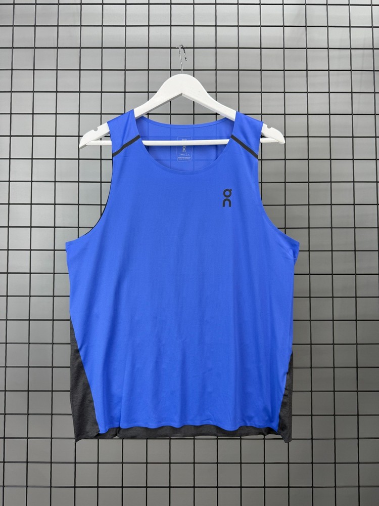 On Running Tank Top Mens M Blue Run On Clouds Athletic Lightweight Shirt