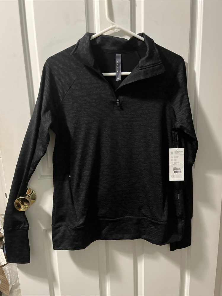 MONDETTA quarter zip athletic pullover Gray Design Long Sleeved New!