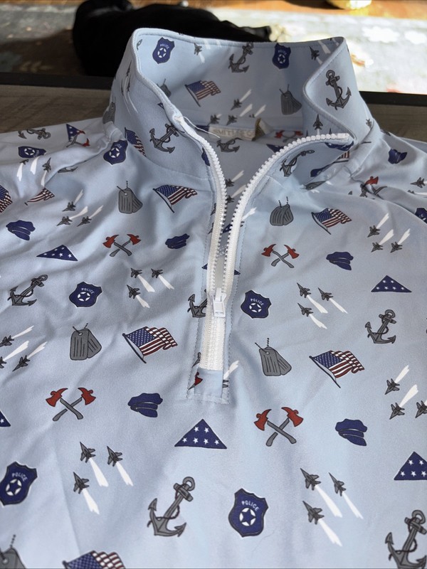 Heroes Military America Medium Mens Long Sleeve 1/4 Zip Smith & Quinn Brand gallery