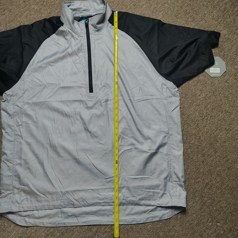 LEVELWEAR Pullover Men XL Silver Short Sleeve 1/4 Zip Outdoor Activewear gallery