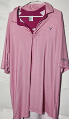Callaway Opti-Dri Polo Men’s XXL Pink Golf Shirt
