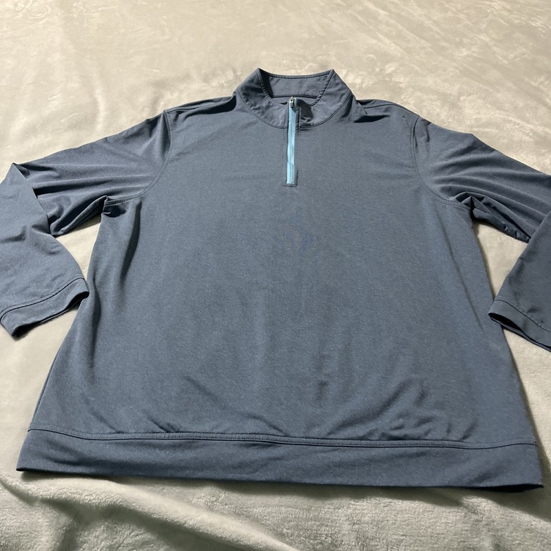 Magaschoni Men’s 1/4 Zip Performance Shirt Blue Size XL Golf Stretch gallery