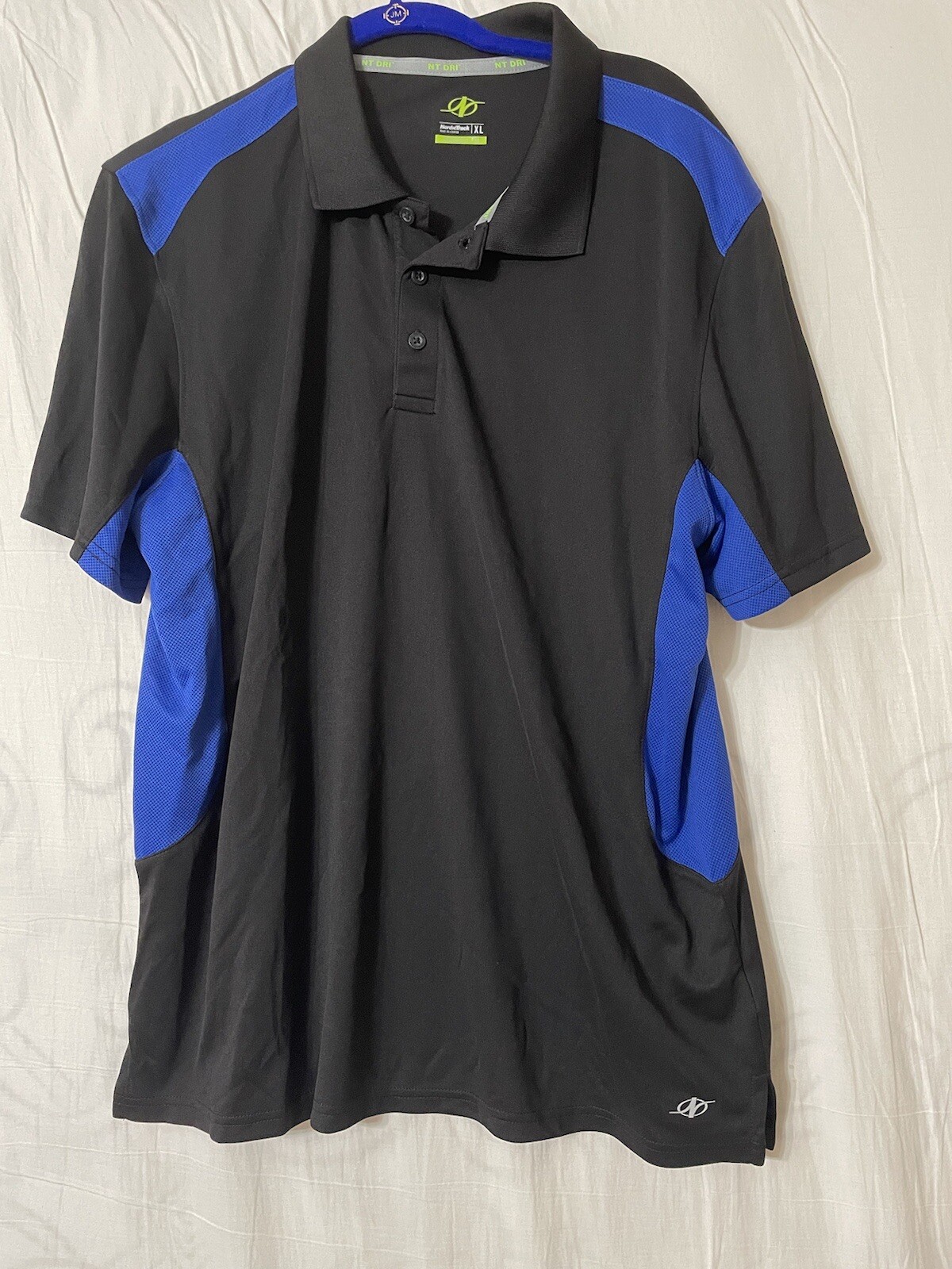 Nordic Track NT Dri Mens Athletic Fit Black/Blue Polo Shirt - XL gallery