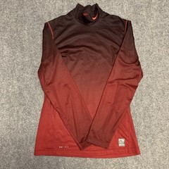 Nike Pro Combat Shirt Adult Size Small Sz S Long Sleeve Fitted Gym Red Mens