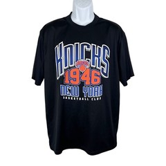 New York Knicks Shirt Men Extra Large Black Short Sleeve NBA Basketball Club Tee