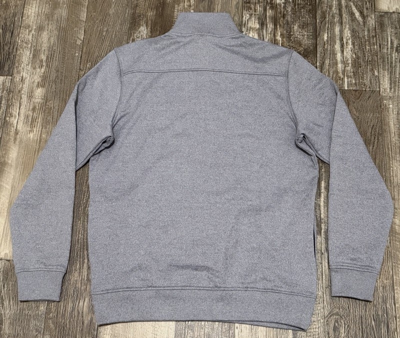 Travis Mathew Men's Medium Hideaway 1/4 Zip Golf Top Heather Tradewinds NEW gallery