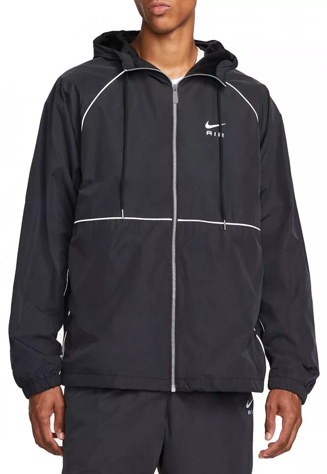 Nike Air Full Zip Woven Hooded Reflective Running Track Jacket size MEDIUM