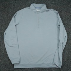 Peter Millar Pullover Mens Large Gray Ross Performance Baseball Collar 1/4 Zip