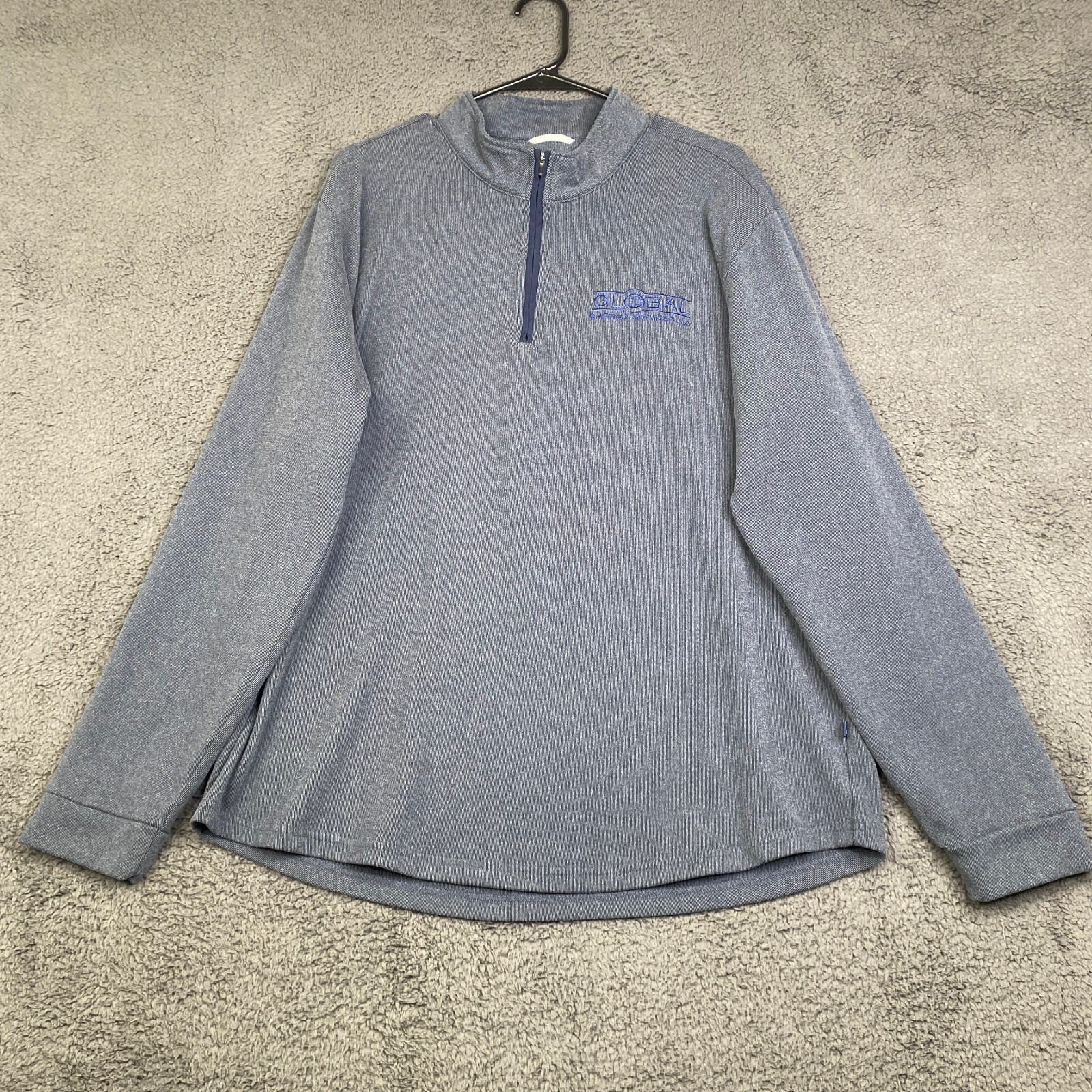 Swannies 1/4 Zip Pullover Mens 2XL Blue Performance Golf Logo Preppy Stretch gallery