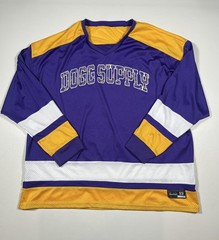 Dogg Supply Shirt Mens 3XL Purple Gold Mesh Hockey Jersey 93 Paisley