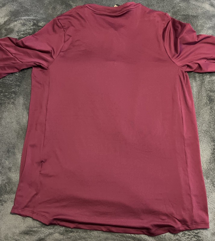 LARGE Nike Men's 1/2 Zip Shirt Pullover Football Shirt Top LS Burgundy gallery