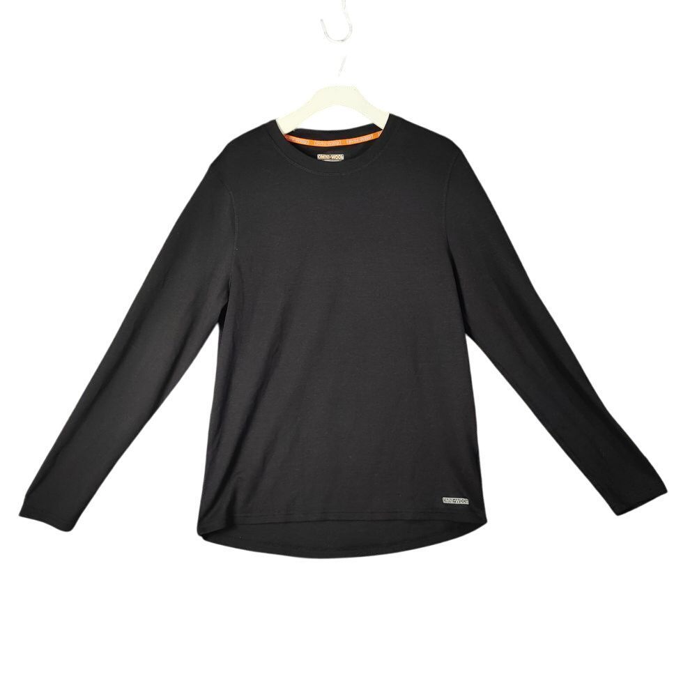 Omni-Wool Black Performance Base Layer Thermal Long Sleeve Shirt Mens XL Granola