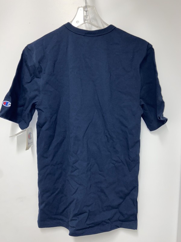 CHAMPION size SMALL Navy Applique Logo mens t-shirt 1919 Rochester New York gallery