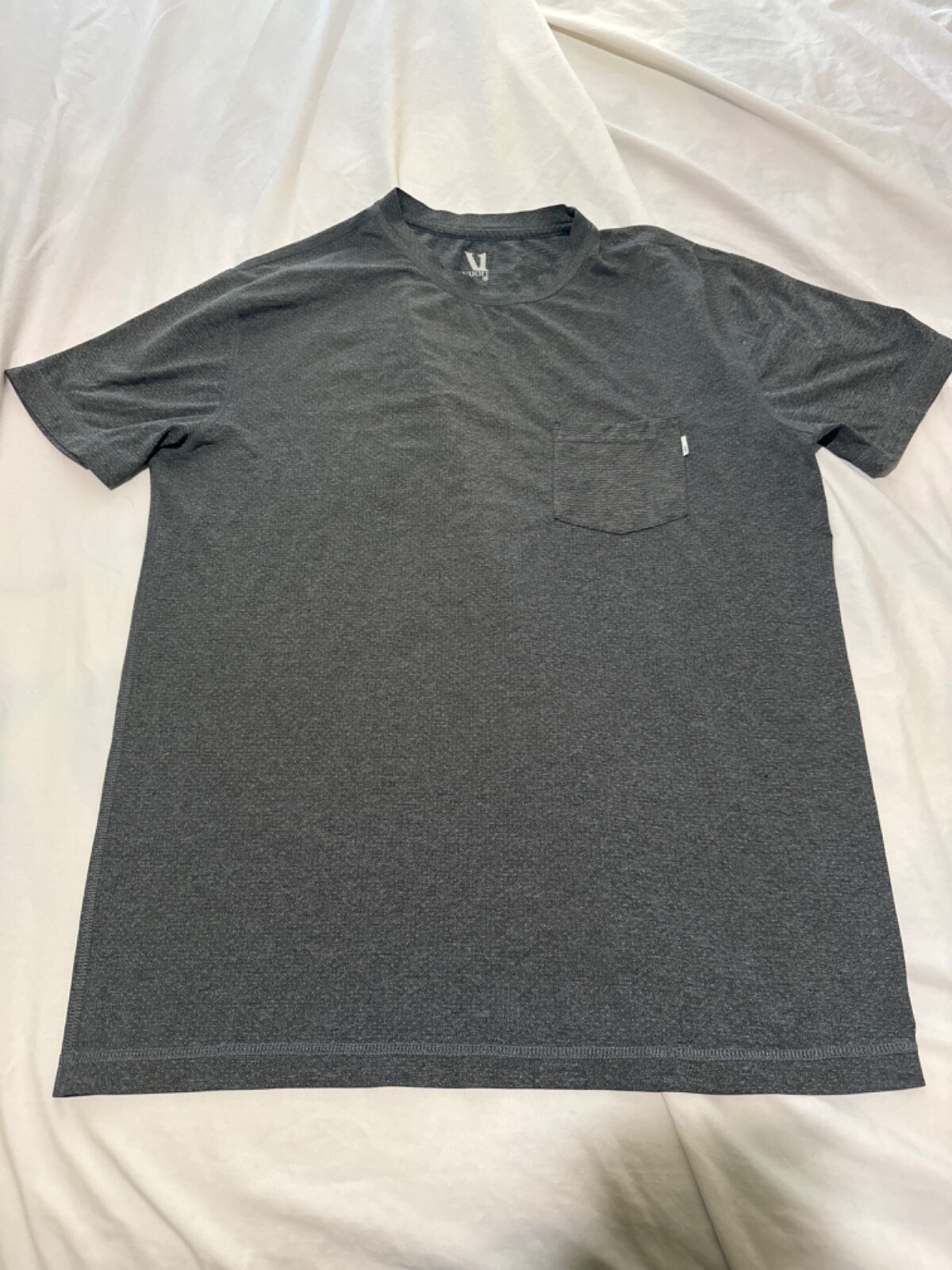 Vuori Performance Pocket Tee Mens Medium Heather Gray Breathable gallery