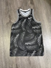 Nike Mens Small DNA Jersey Palm Floral Dri-Fit Black Basketball Tank AJ3536-010