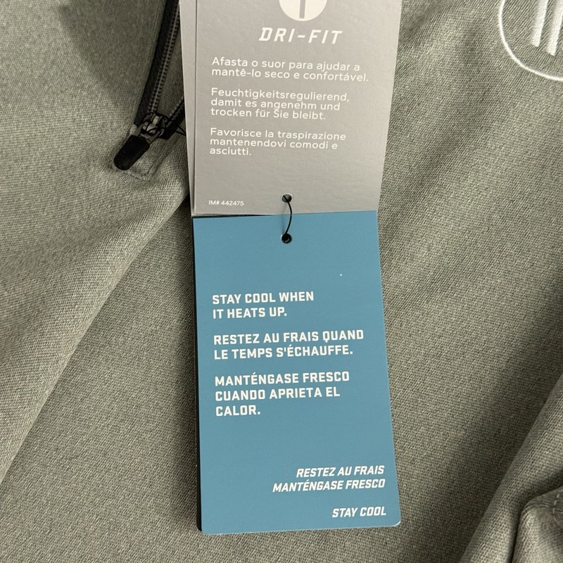 Nike Golf Dri-Fit 1/4 Zip Pullover 2 Tone Gray Chest Logo NWT Size L gallery
