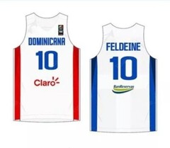 Horford 10 Towns 32 Dominicana Basketball Jersey White Blue Sewn Custom Names