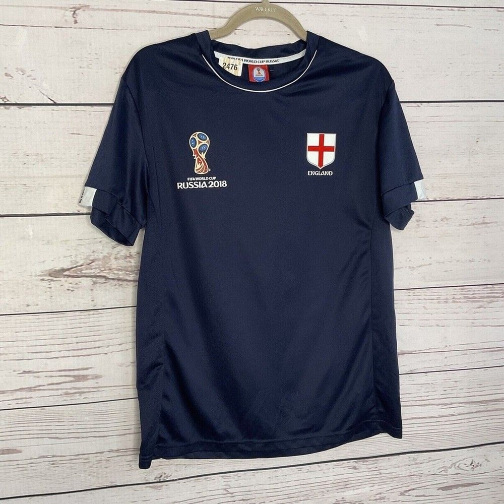 Fifa World Cup Russia 2018 Navy England Short Sleeve Jersey Shirt Size S